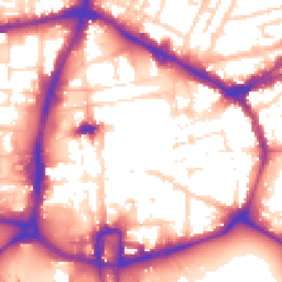 Daytime road noise heatmap for NN1 2AN