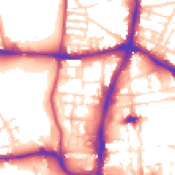 Daytime road noise heatmap for NN1 2JH