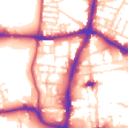 Daytime road noise heatmap for NN1 2JQ