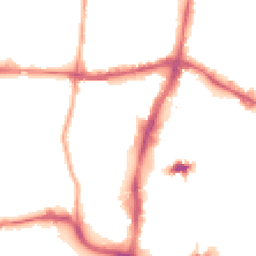 Night-time road noise heatmap for NN1 2JQ