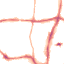 Night-time road noise heatmap for NN1 2RF