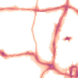 Night-time road noise heatmap for NN1 2RU
