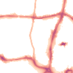 Night-time road noise heatmap for NN1 2RY