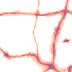Night-time road noise heatmap for NN1 2SB