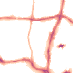 Night-time road noise heatmap for NN1 2SG