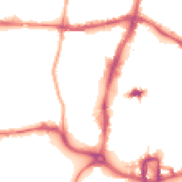 Night-time road noise heatmap for NN1 2SJ