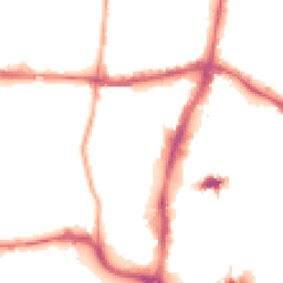 Night-time road noise heatmap for NN1 2SS