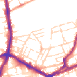 Daytime road noise heatmap for NN1 3ET