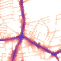 Daytime road noise heatmap for NN1 3HS