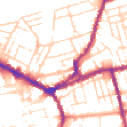 Daytime road noise heatmap for NN1 3LD