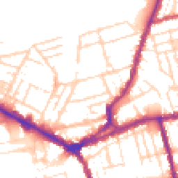 Daytime road noise heatmap for NN1 3LW