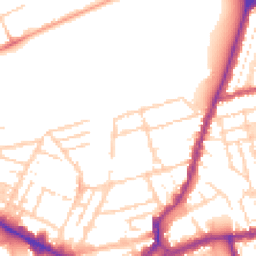 Daytime road noise heatmap for NN1 3QE