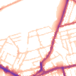 Daytime road noise heatmap for NN1 3QG