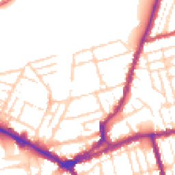 Daytime road noise heatmap for NN1 3QL