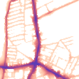 Daytime road noise heatmap for NN1 3RL