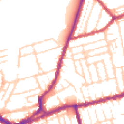 Daytime road noise heatmap for NN1 4BJ