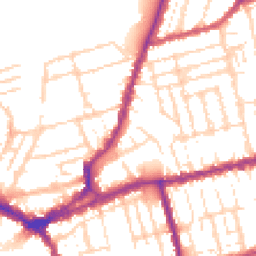 Daytime road noise heatmap for NN1 4BU