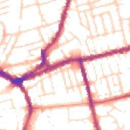 Daytime road noise heatmap for NN1 4DR