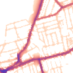 Daytime road noise heatmap for NN1 4JD