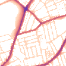 Daytime road noise heatmap for NN1 4JR