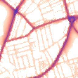 Daytime road noise heatmap for NN1 4PF
