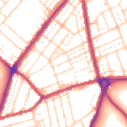 Daytime road noise heatmap for NN1 4RN