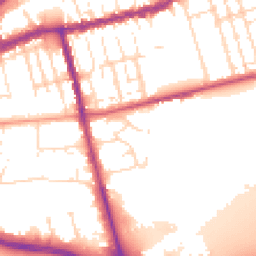 Daytime road noise heatmap for NN1 5BJ