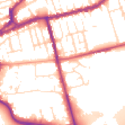Daytime road noise heatmap for NN1 5BY