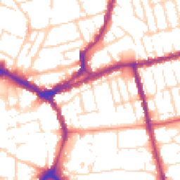 Daytime road noise heatmap for NN1 5EA
