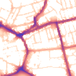 Daytime road noise heatmap for NN1 5QZ