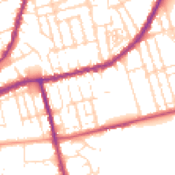 Daytime road noise heatmap for NN1 5SJ