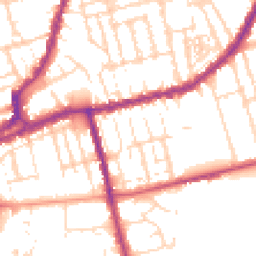 Daytime road noise heatmap for NN1 5SR