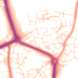 Daytime road noise heatmap for NN11 0GA