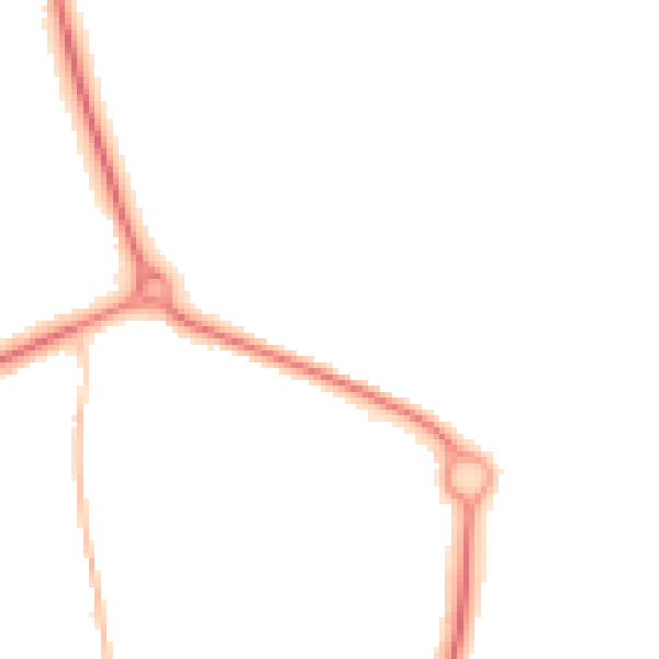 Night-time road noise heatmap for NN11 0GD