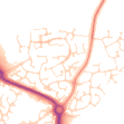 Daytime road noise heatmap for NN11 0GR