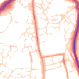 Daytime road noise heatmap for NN11 0LD