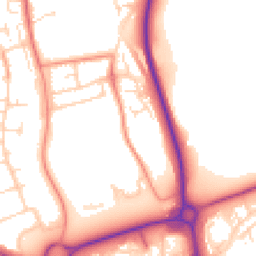 Daytime road noise heatmap for NN11 0PW