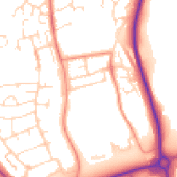 Daytime road noise heatmap for NN11 0PX