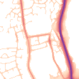 Daytime road noise heatmap for NN11 0PZ