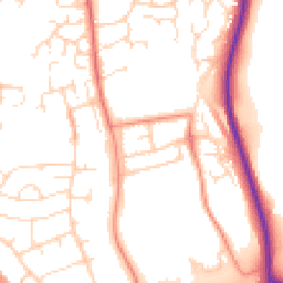 Daytime road noise heatmap for NN11 0QA