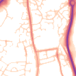 Daytime road noise heatmap for NN11 0QW
