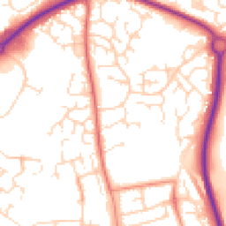 Daytime road noise heatmap for NN11 0RE