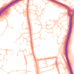 Daytime road noise heatmap for NN11 0RG