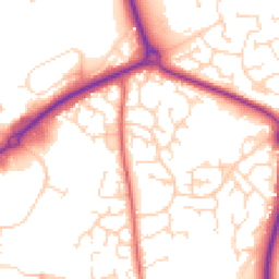 Daytime road noise heatmap for NN11 0SN