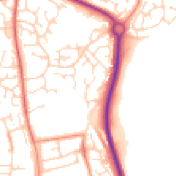 Daytime road noise heatmap for NN11 0XE