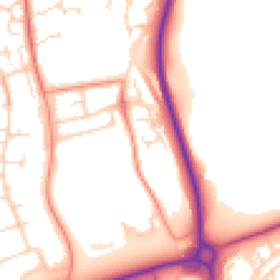 Daytime road noise heatmap for NN11 0XT