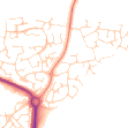 Daytime road noise heatmap for NN11 2LD