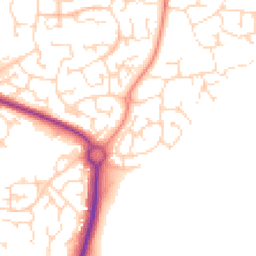 Daytime road noise heatmap for NN11 2NY