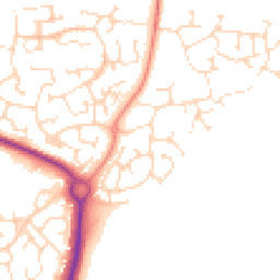 Daytime road noise heatmap for NN11 2PA