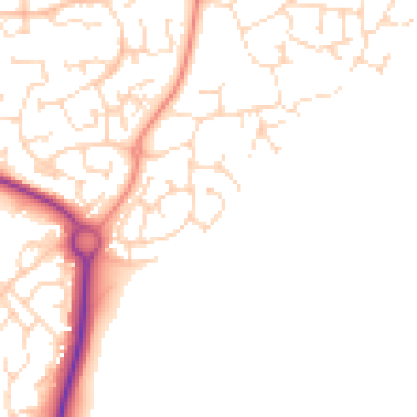 Daytime road noise heatmap for NN11 2PQ